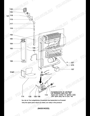 Взрыв-схема холодильника Dometic RM6361 - Схема узла Cooling generator